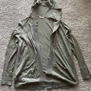 Dark Green hooded cardigan